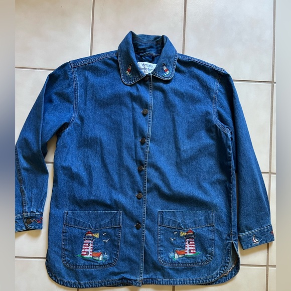 Nautical Denim Shirt Jacket ⛵️⚓️ - Picture 1 of 7